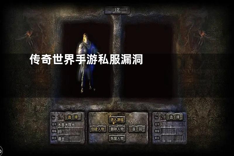 传奇世界手游私服漏洞