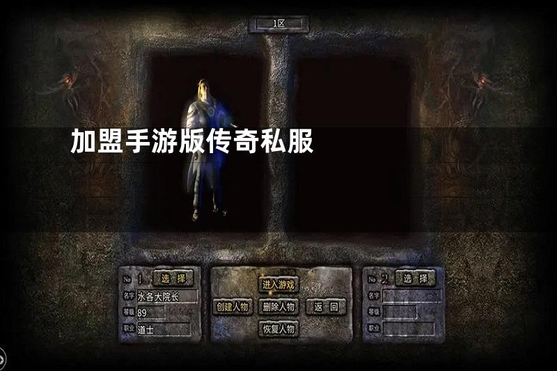 加盟手游版传奇私服