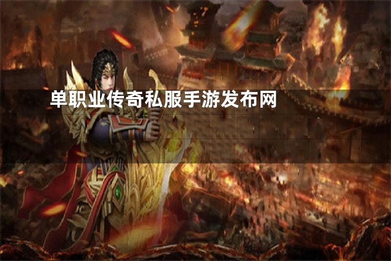 单职业传奇私服手游发布网